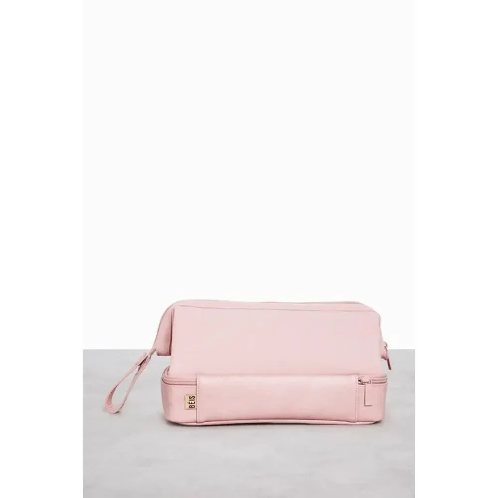 NWT BEIS Dopp Kit Cosmetic Bag in Atlas Pink